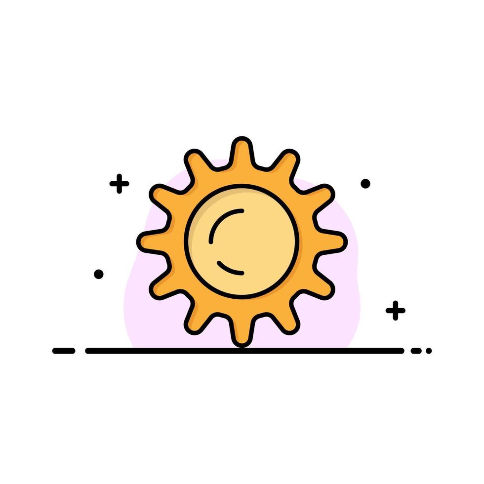 sol día luz empresa logotipo plantilla color plano vector