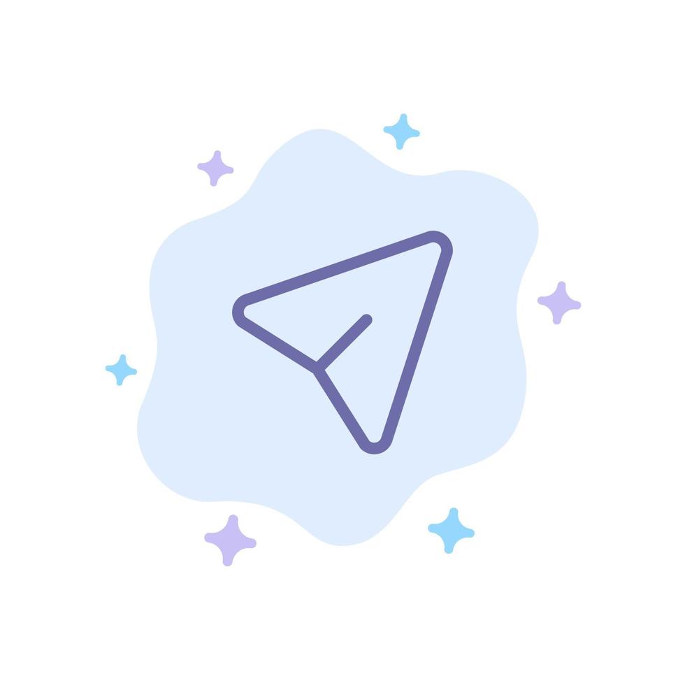 Arrow Pin Mouse Computer Blue Icon on Abstract Cloud Background vector