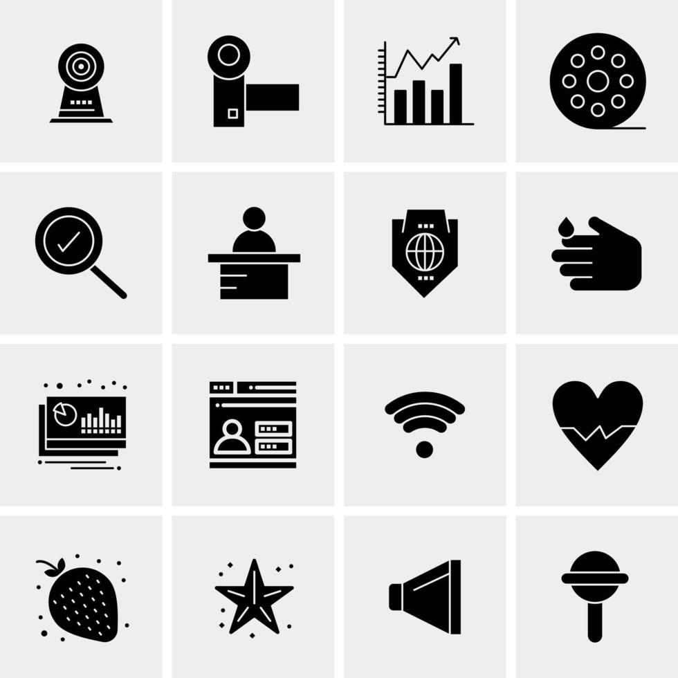 16 Universal Business Icons Vector Creative Icon Illustration to use in web and Mobile Related project