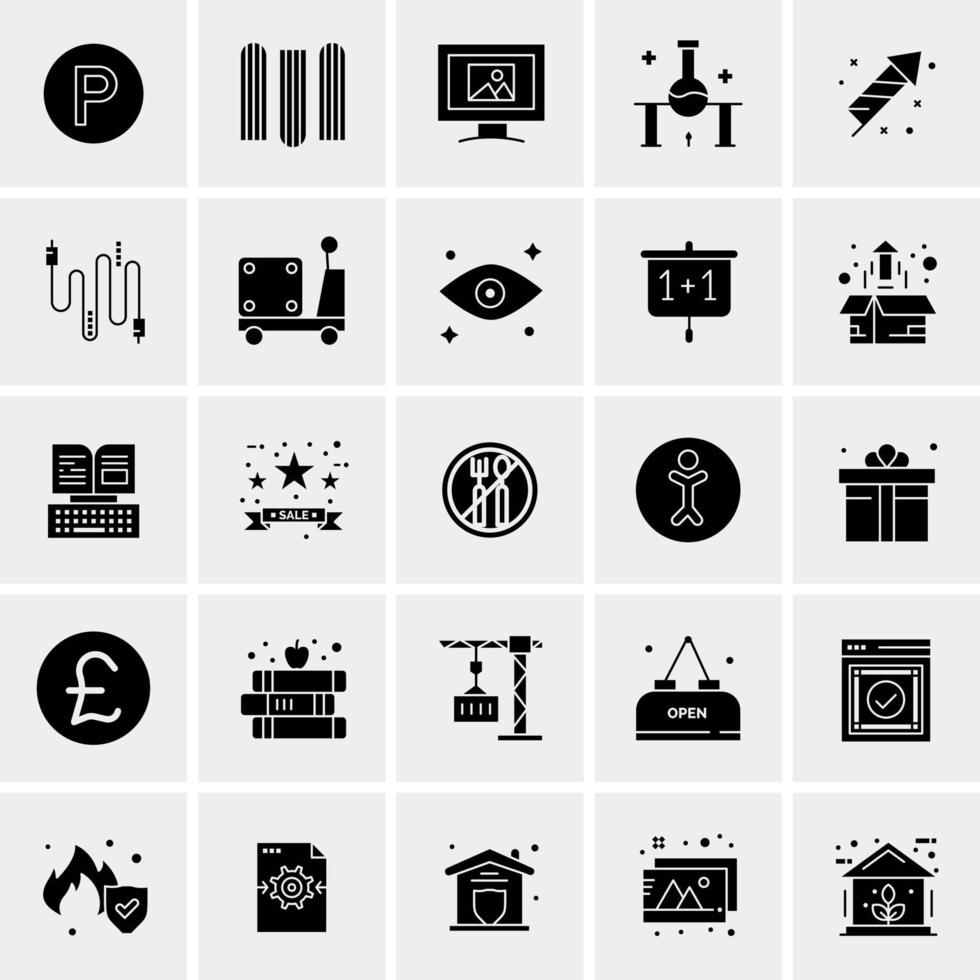 25 iconos de negocios universales vector ilustración de icono creativo para usar en proyectos relacionados con la web y dispositivos móviles