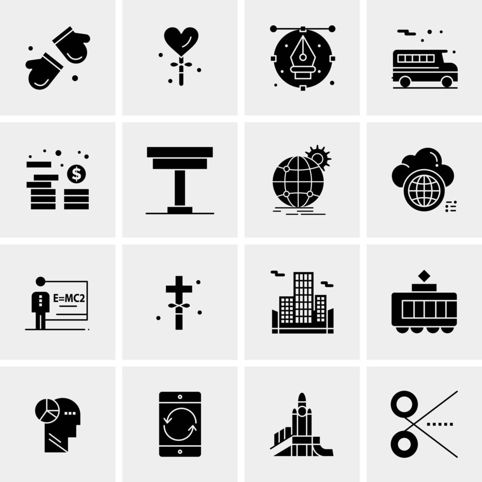 16 Universal Business Icons Vector Creative Icon Illustration to use in web and Mobile Related project