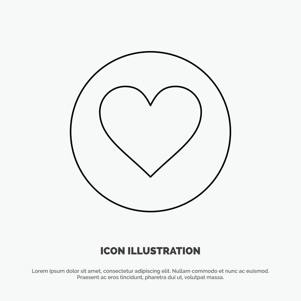 Love Heart Favorite Crack Line Icon Vector