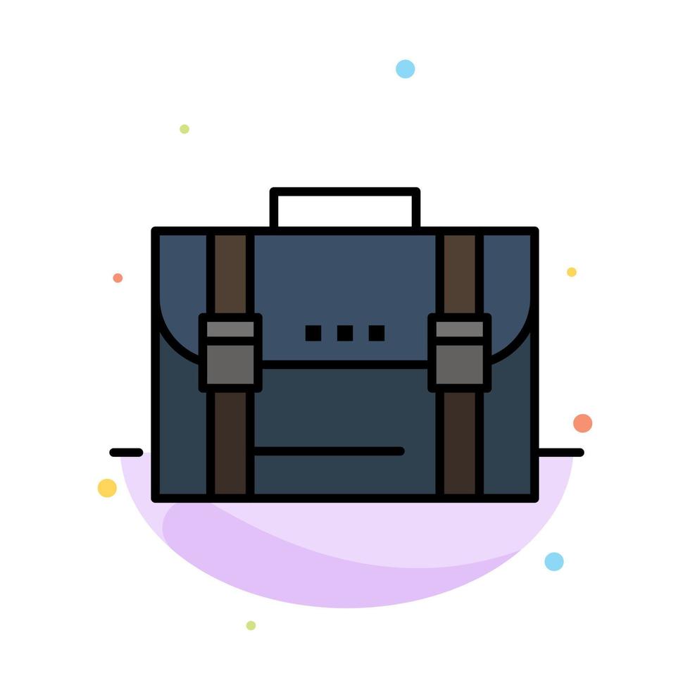 Briefcase Business Case Documents Marketing Portfolio Suitcase Abstract Flat Color Icon Template vector