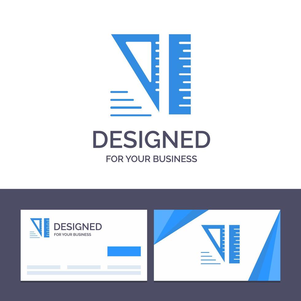 Creative Business Card and Logo template Education Geometrical Tools Vector Illustration