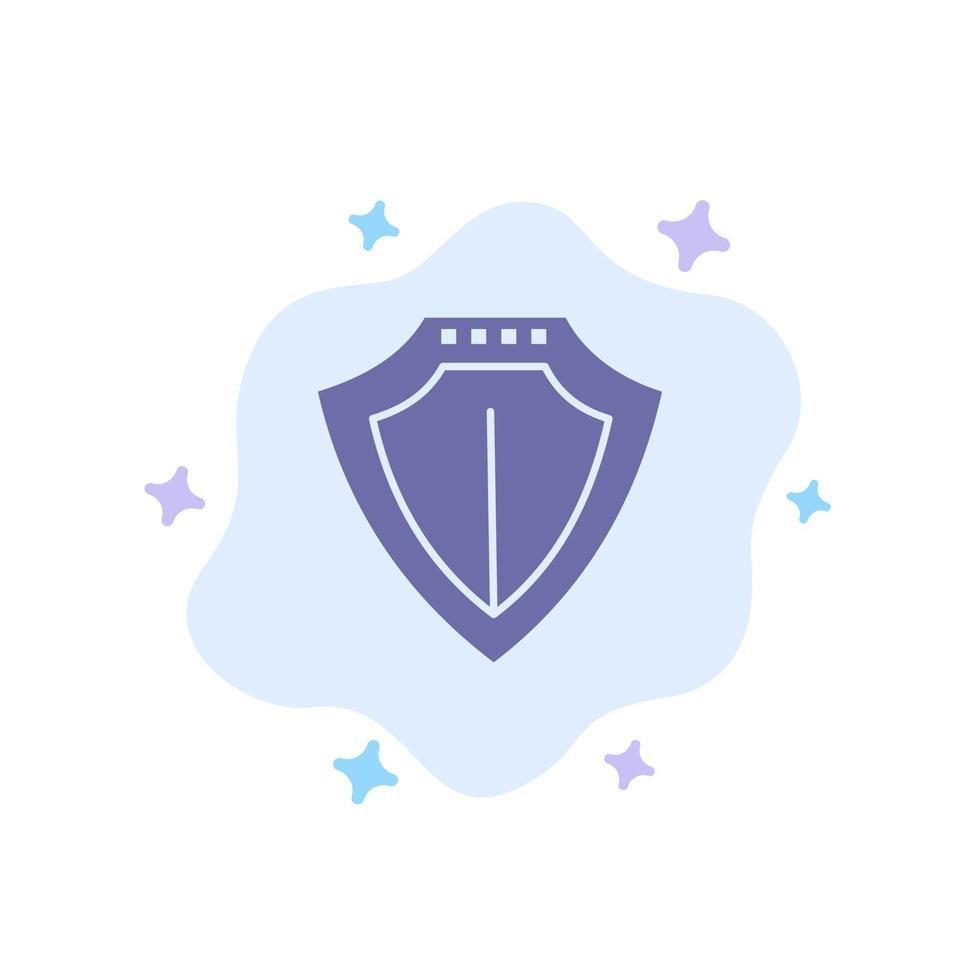 Shield Protection Locked Protect Blue Icon on Abstract Cloud Background vector