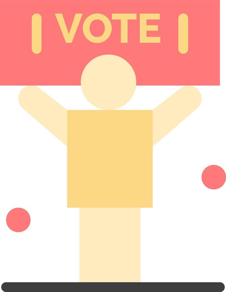 campaña política política voto color plano icono vector icono banner plantilla