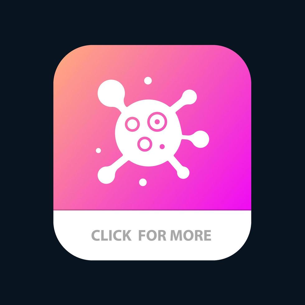 Atom Molecule Science Mobile App Button Android and IOS Glyph Version vector