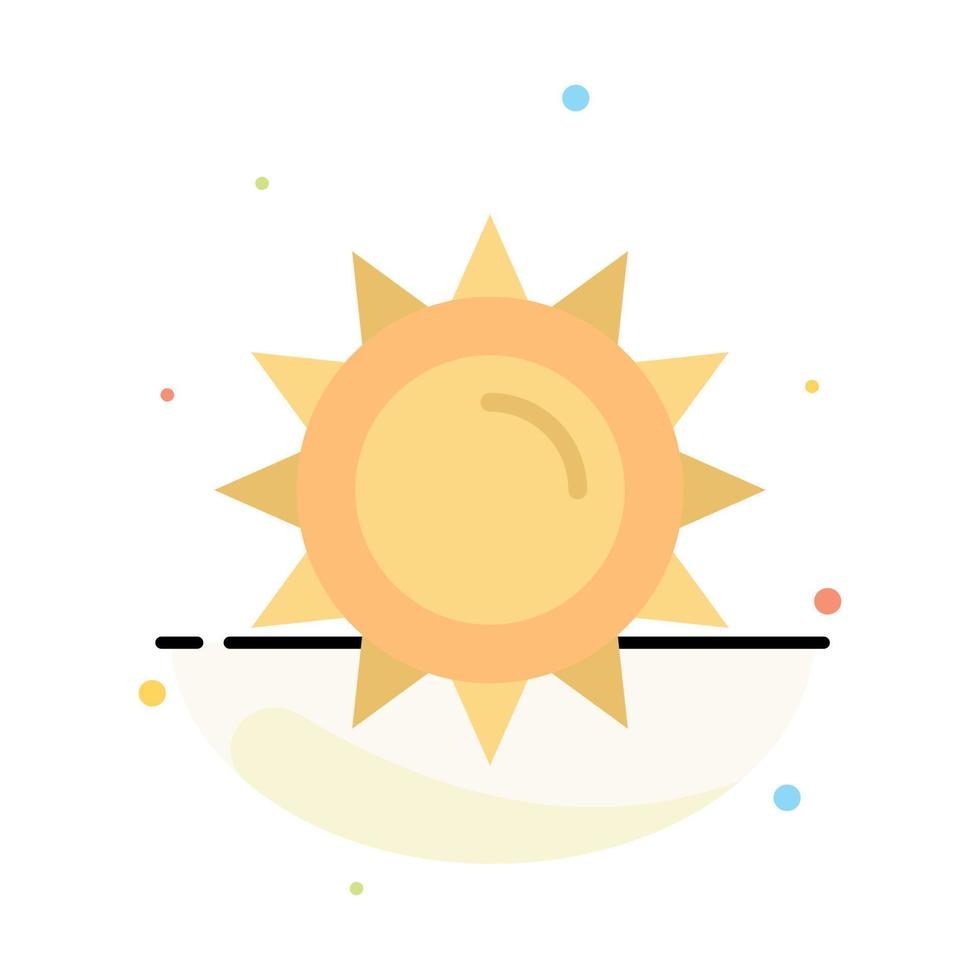 Sun Brightness Light Spring Abstract Flat Color Icon Template vector