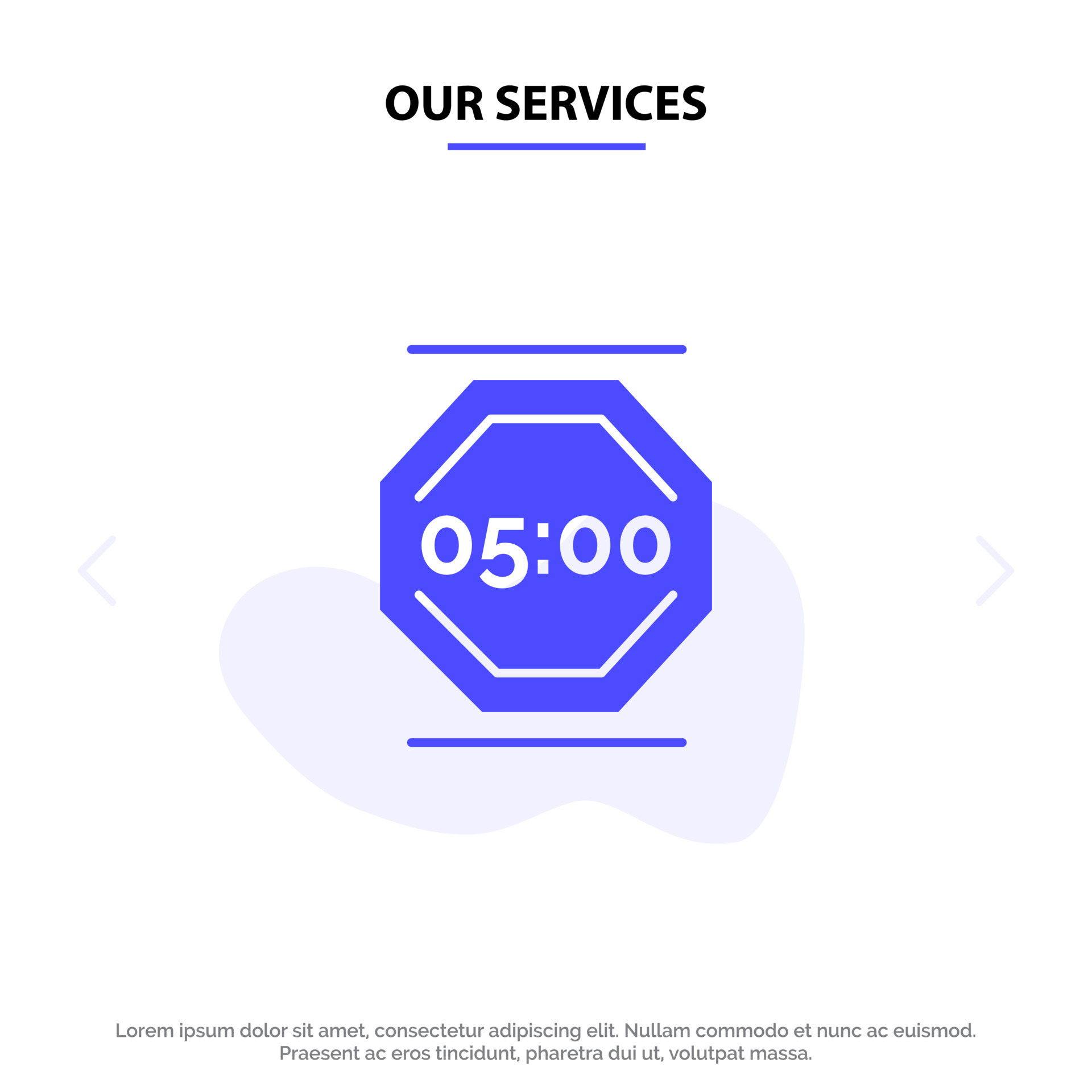 Our Services Stop Work Rest Stop Work Working Solid Glyph Icon Web card