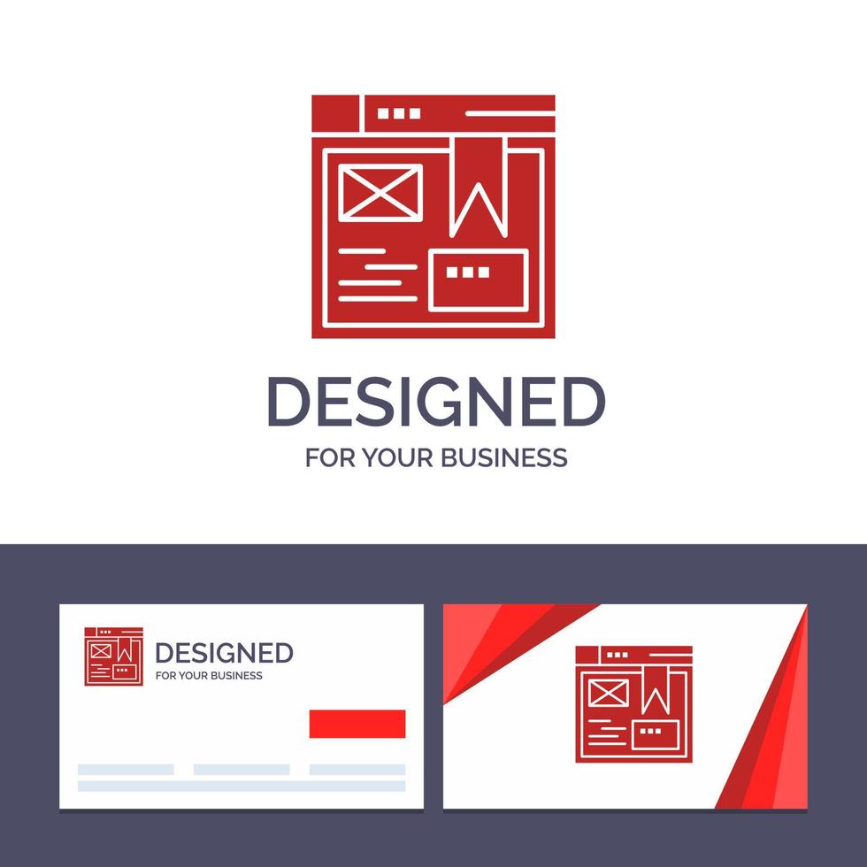 Creative Business Card and Logo template Layout Web Design Website Vector Illustration