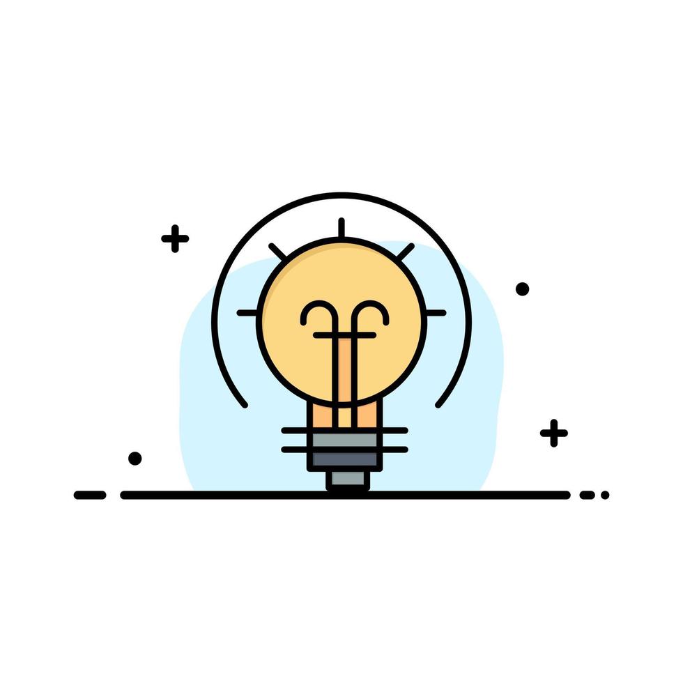 Bulb Energy Idea Solution  Business Flat Line Filled Icon Vector Banner Template