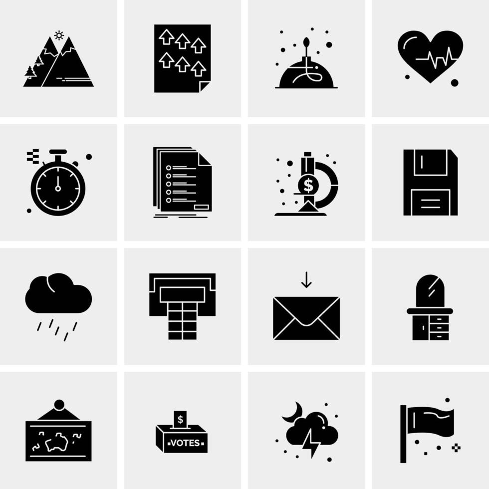 16 Universal Business Icons Vector Creative Icon Illustration to use in web and Mobile Related project