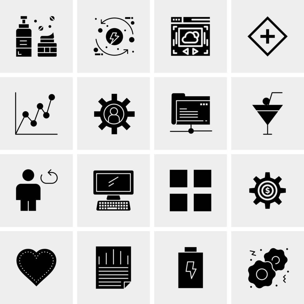 16 Universal Business Icons Vector Creative Icon Illustration to use in web and Mobile Related project