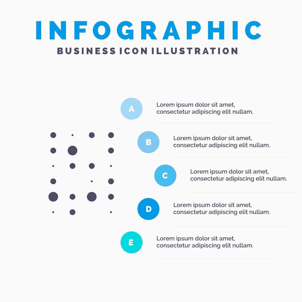 Unstructured Data Insecure Data Science Solid Icon Infographics 5 Steps Presentation Background vector