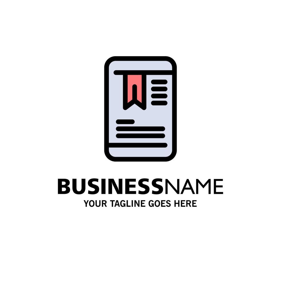 Mobile Tag OnEducation Business Logo Template Flat Color vector