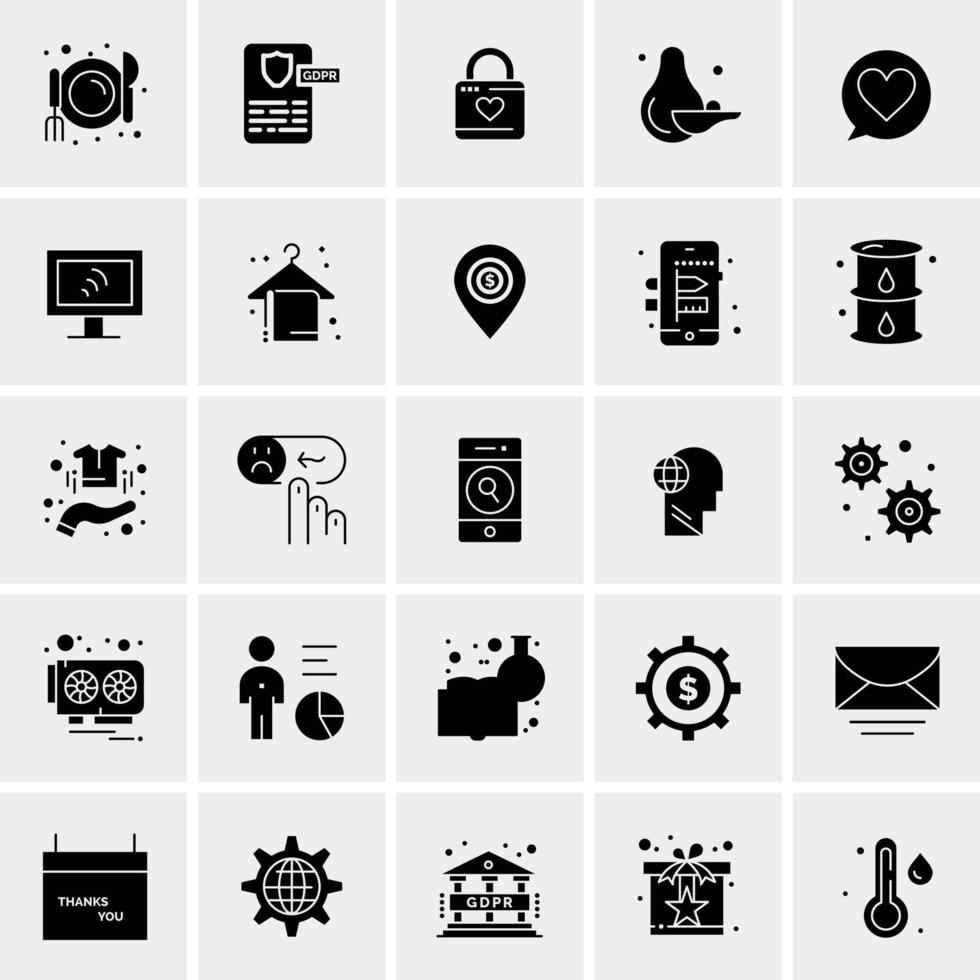 25 Universal Business Icons Vector Creative Icon Illustration to use in web and Mobile Related project