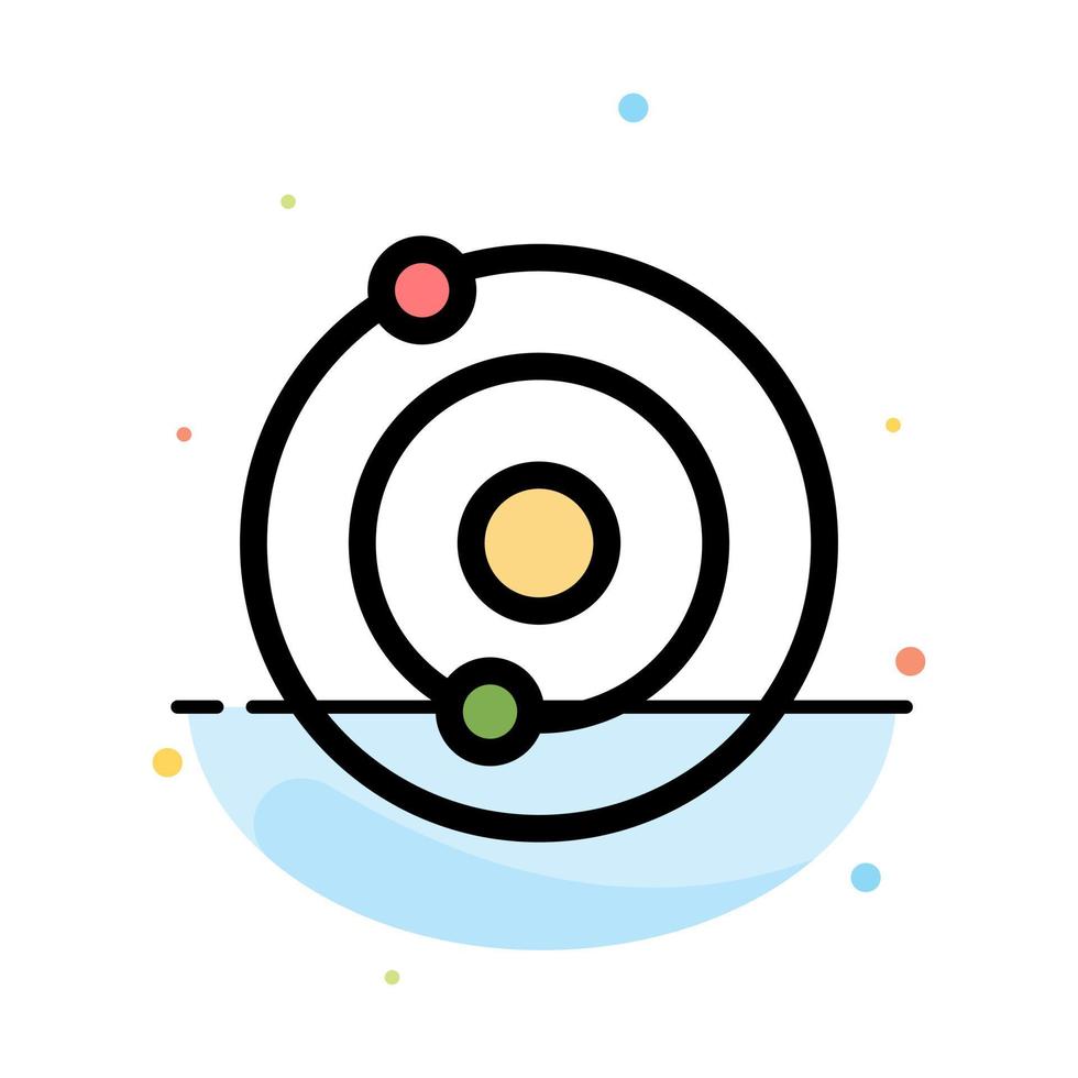 Solar System Universe Abstract Flat Color Icon Template vector