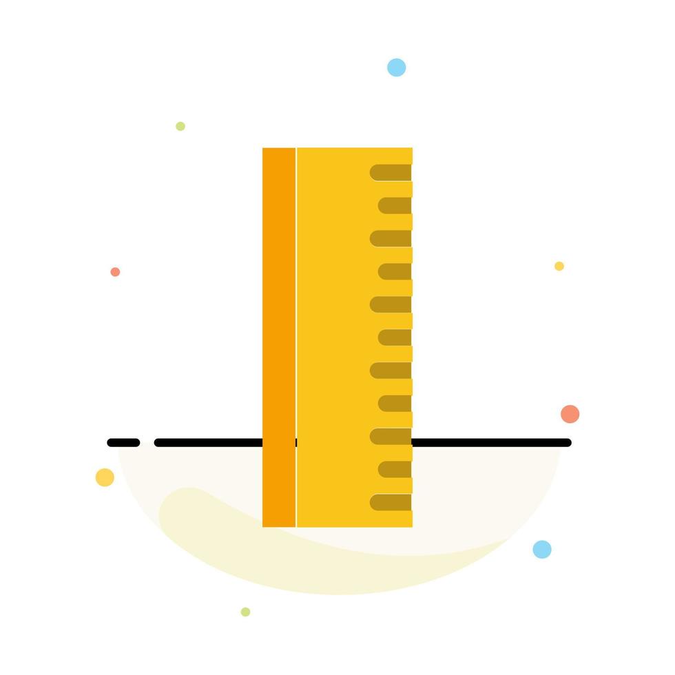 Education Ruler School Abstract Flat Color Icon Template vector