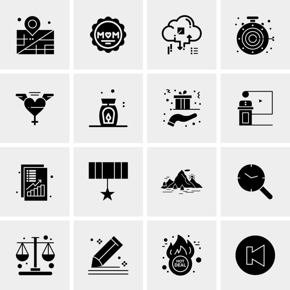 16 Universal Business Icons Vector Creative Icon Illustration to use in web and Mobile Related project