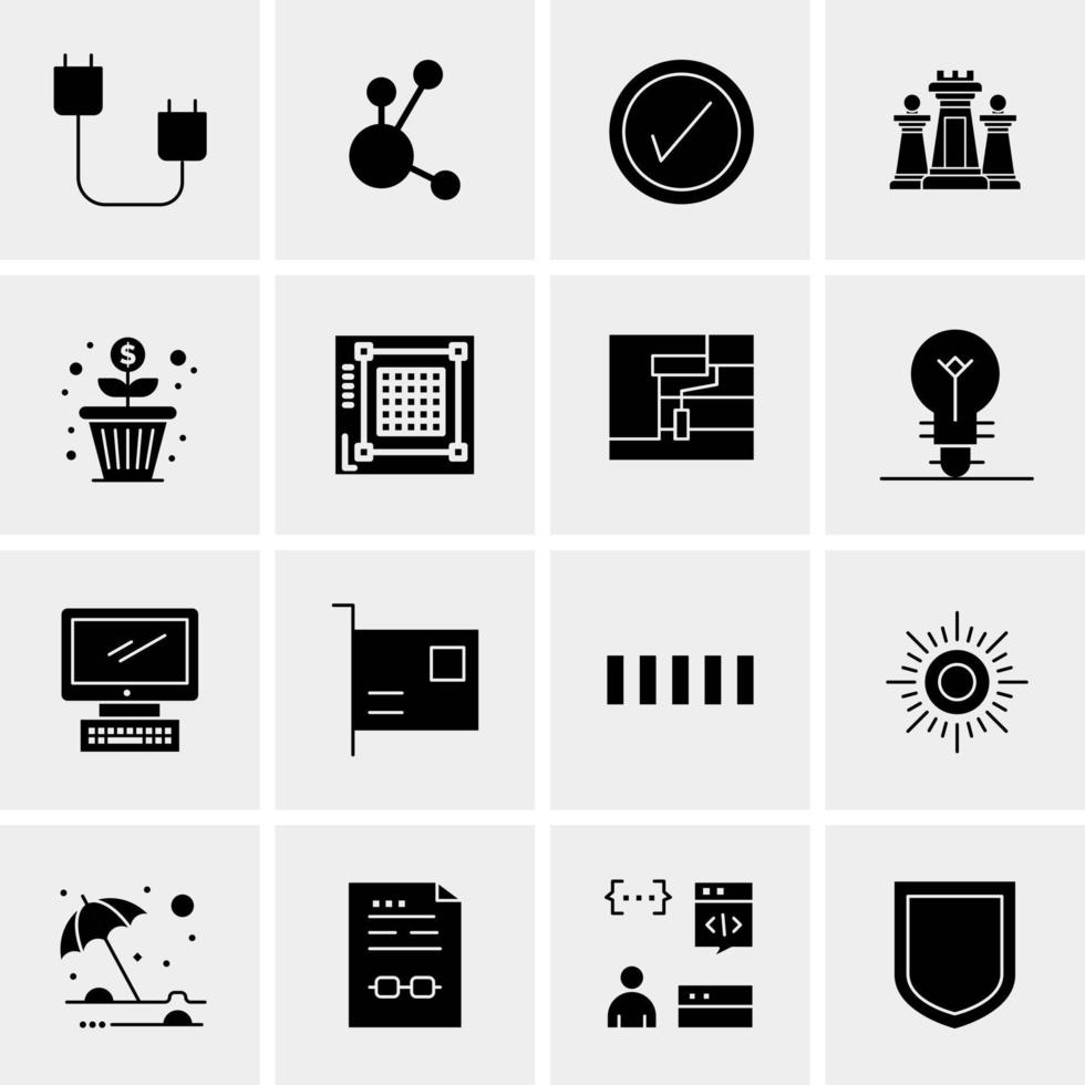 16 Universal Business Icons Vector Creative Icon Illustration to use in web and Mobile Related project