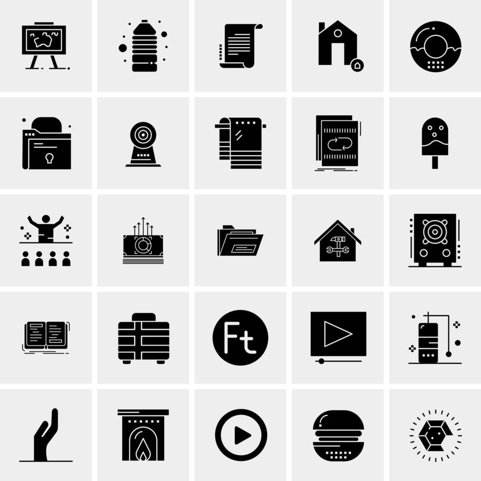 25 iconos de negocios universales vector ilustración de icono creativo para usar en proyectos relacionados con la web y dispositivos móviles