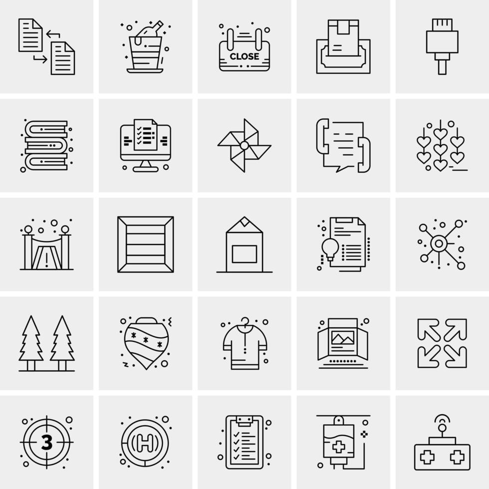 25 Universal Business Icons Vector Creative Icon Illustration to use in web and Mobile Related project