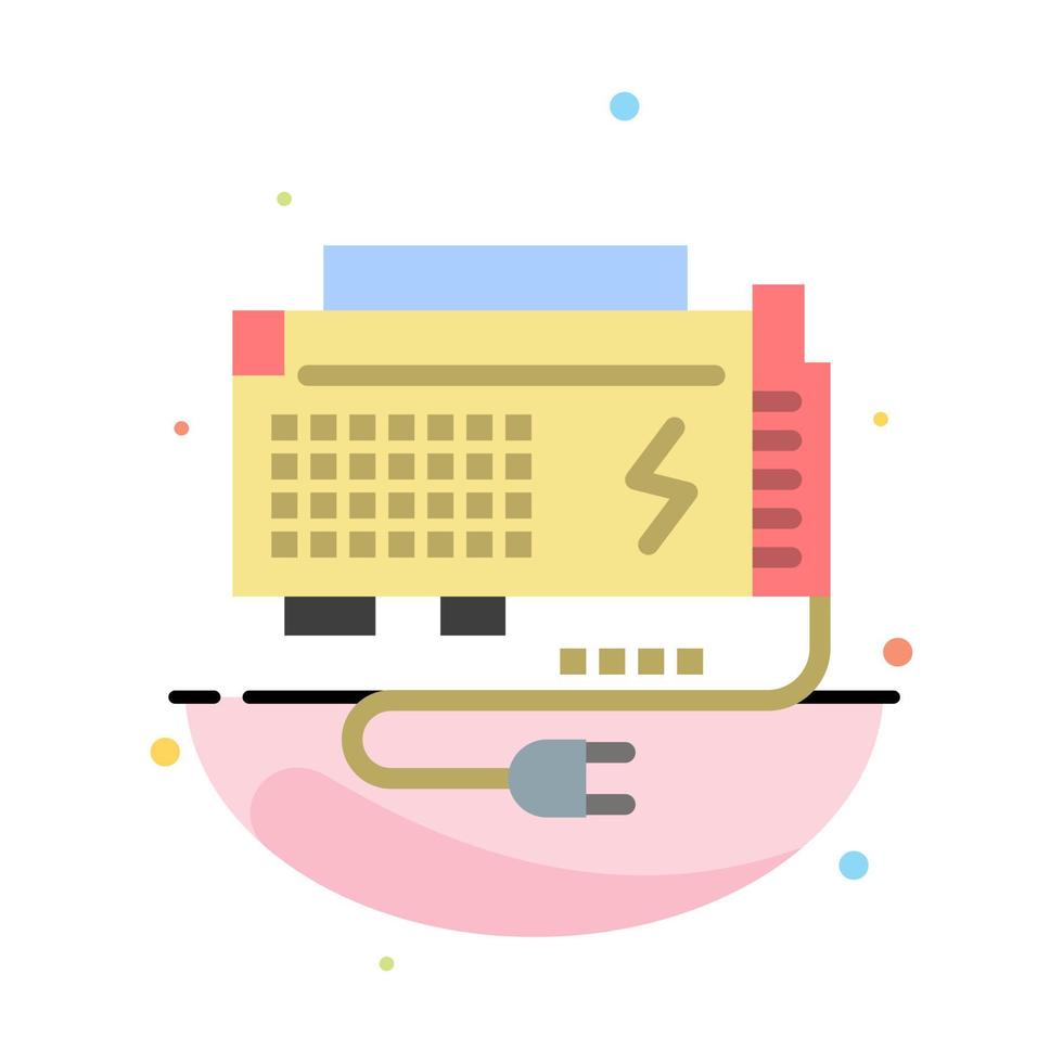 Apc Battery Computer Power Source Abstract Flat Color Icon Template vector