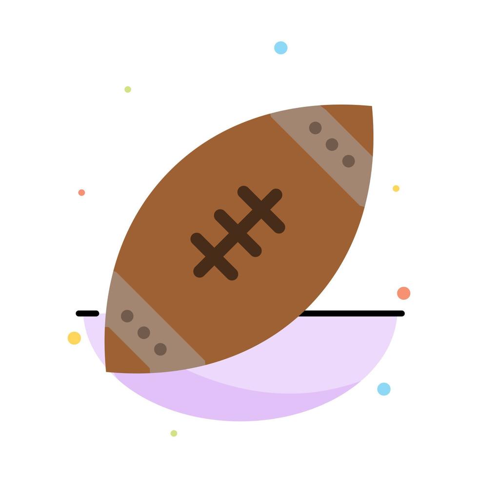 plantilla de icono de color plano abstracto de rugby de nfl de fútbol americano vector
