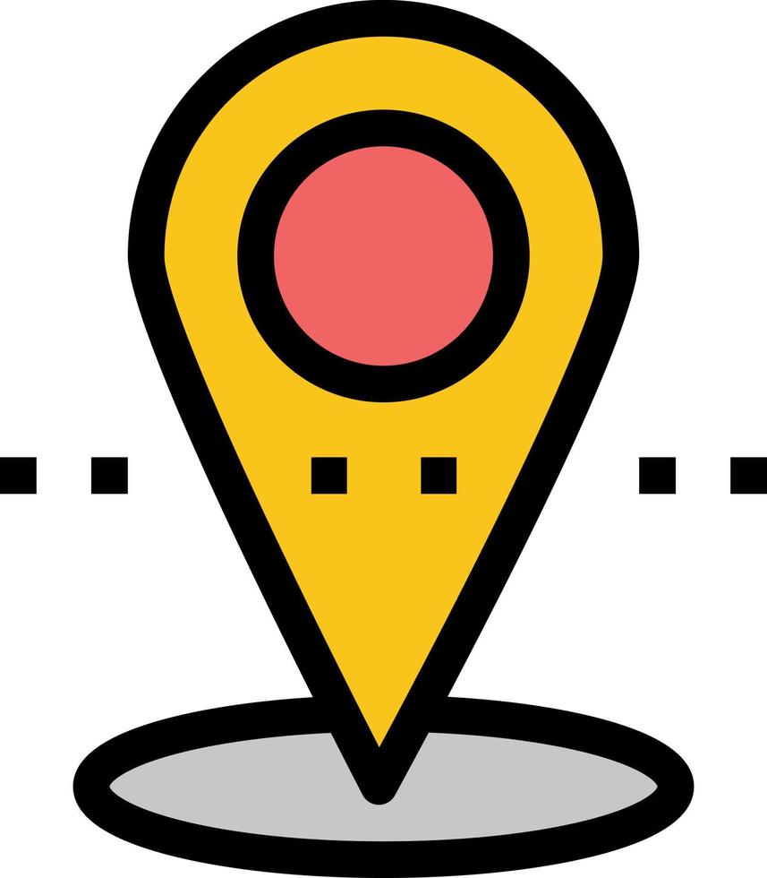 Location Pin Point  Flat Color Icon Vector icon banner Template