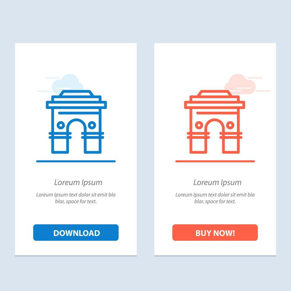 Culture Global Hinduism India Indian Srilanka Temple  Blue and Red Download and Buy Now web Widget Card Template vector