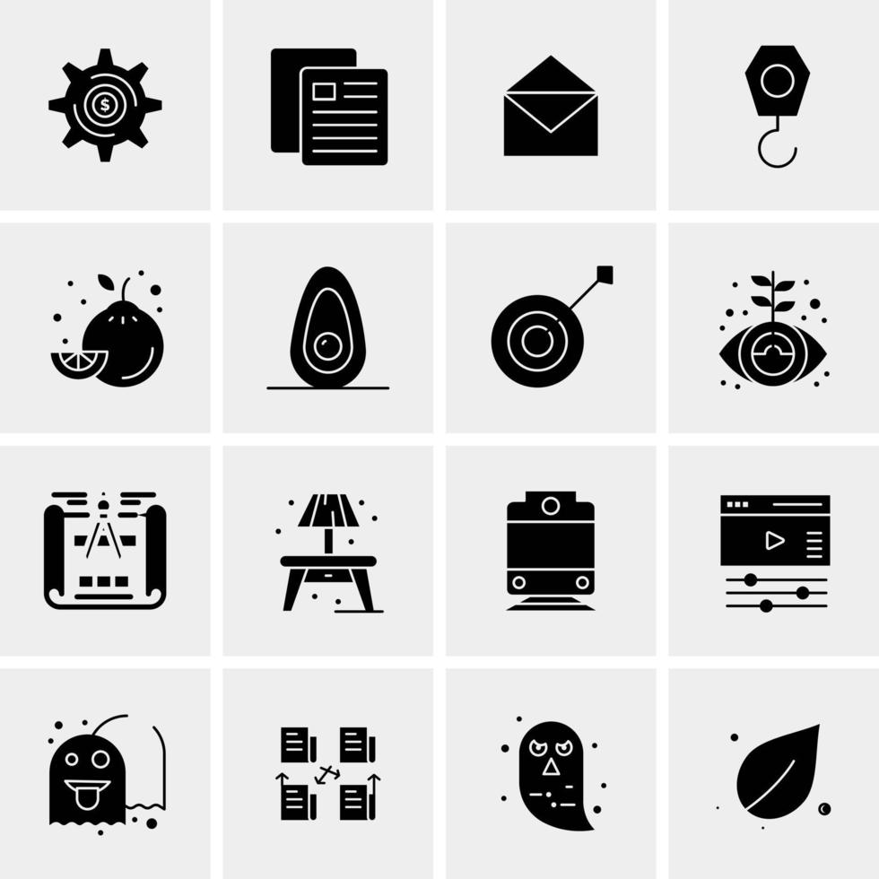 16 Universal Business Icons Vector Creative Icon Illustration to use in web and Mobile Related project