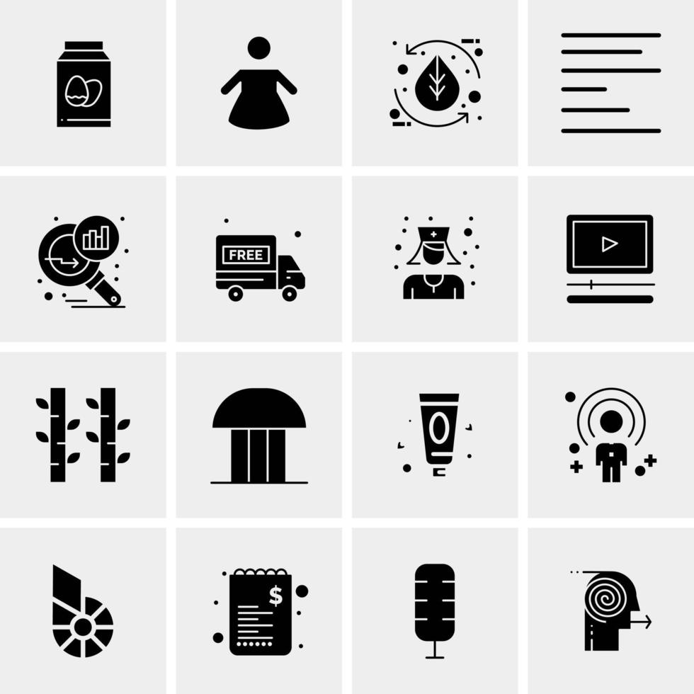 16 Universal Business Icons Vector Creative Icon Illustration to use in web and Mobile Related project