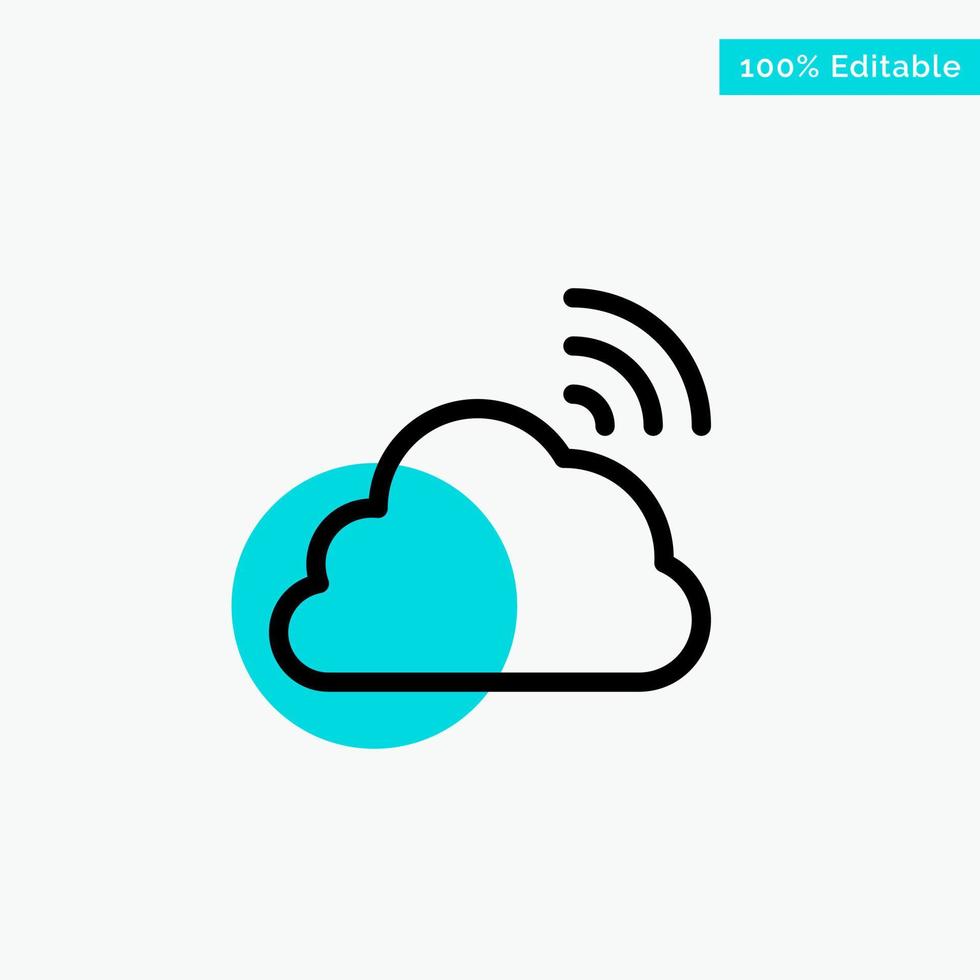 Cloud Rainbow Sky Spring Weather turquoise highlight circle point Vector icon