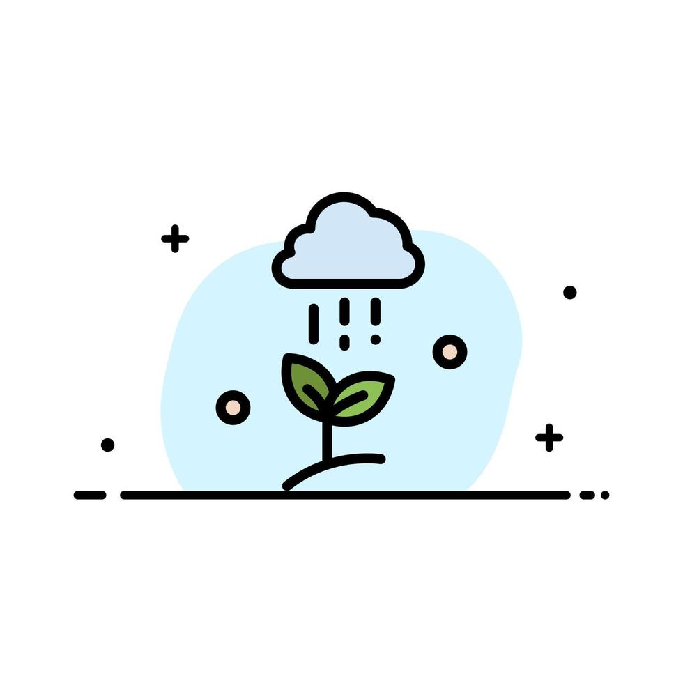 Cloud Rain Cloud Nature Spring Rain  Business Flat Line Filled Icon Vector Banner Template