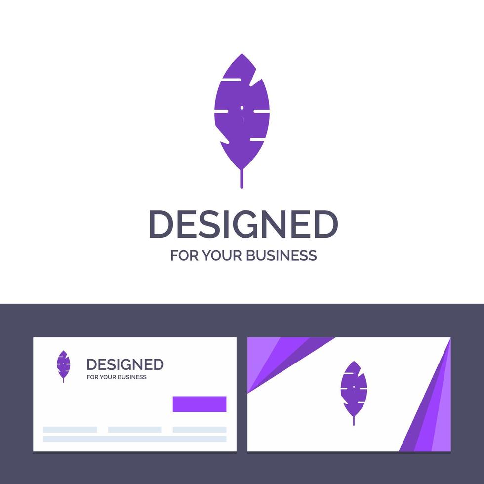 Creative Business Card and Logo template Feather Ink Write Vector Illustration