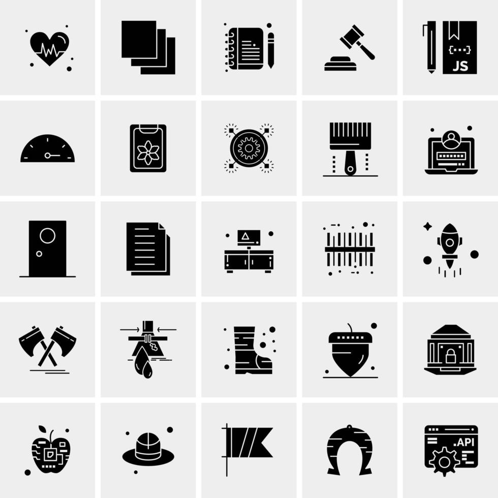 25 iconos de negocios universales vector ilustración de icono creativo para usar en proyectos relacionados con la web y dispositivos móviles