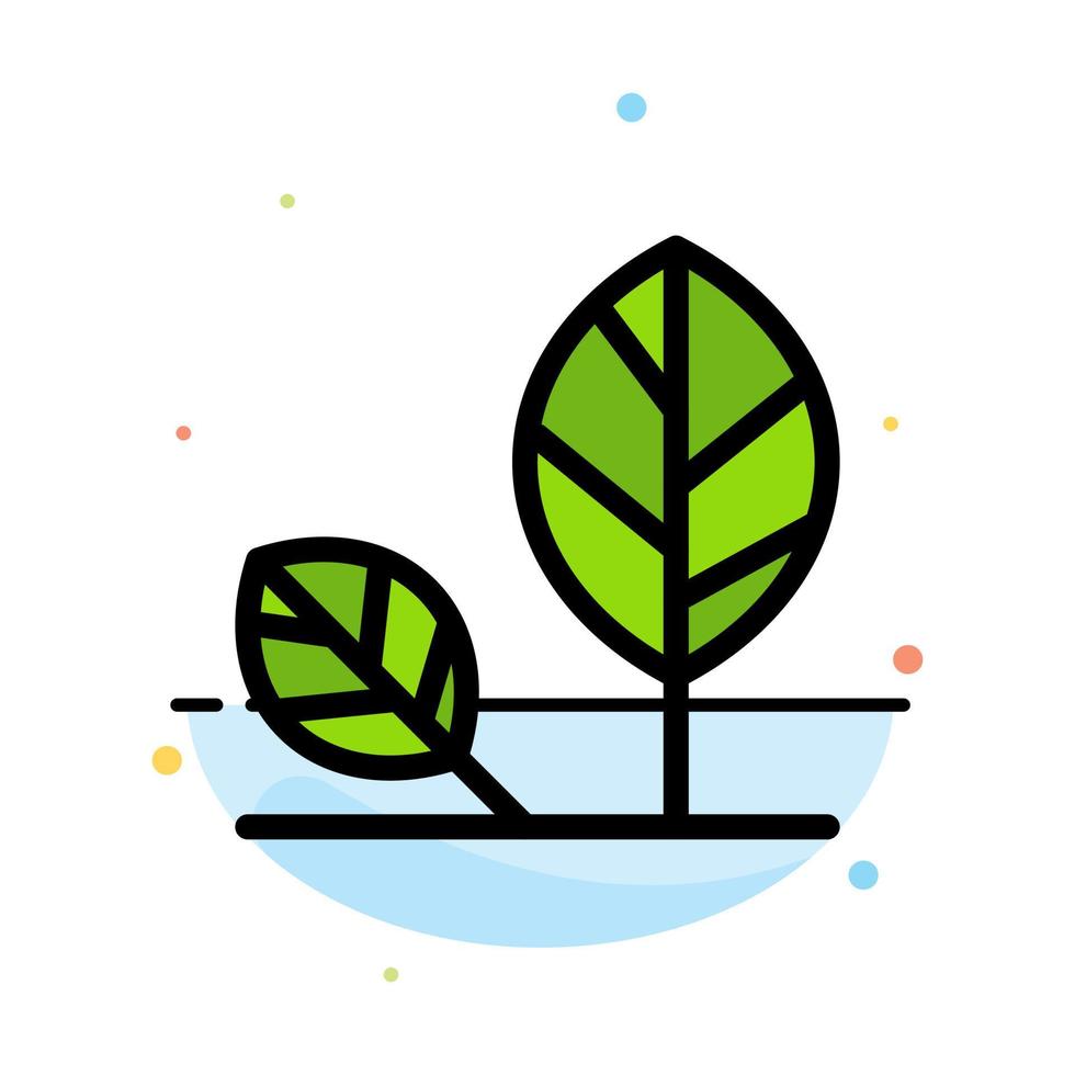 Earth Eco Environment Leaf Nature Abstract Flat Color Icon Template vector