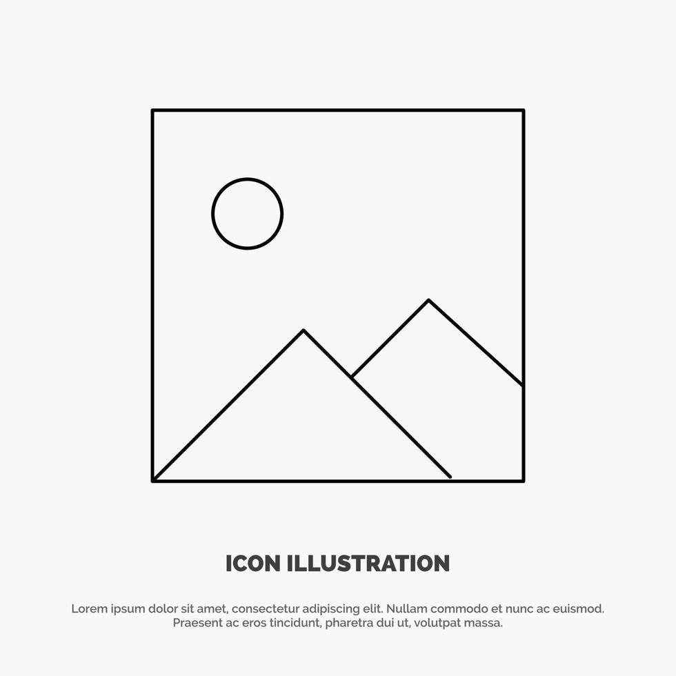 Twitter Image Picture Line Icon Vector