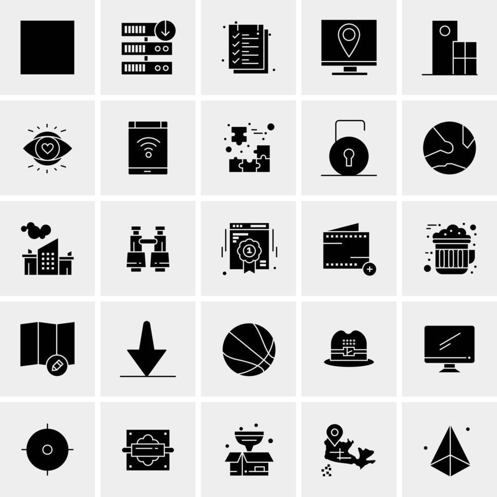 25 iconos de negocios universales vector ilustración de icono creativo para usar en proyectos relacionados con la web y dispositivos móviles