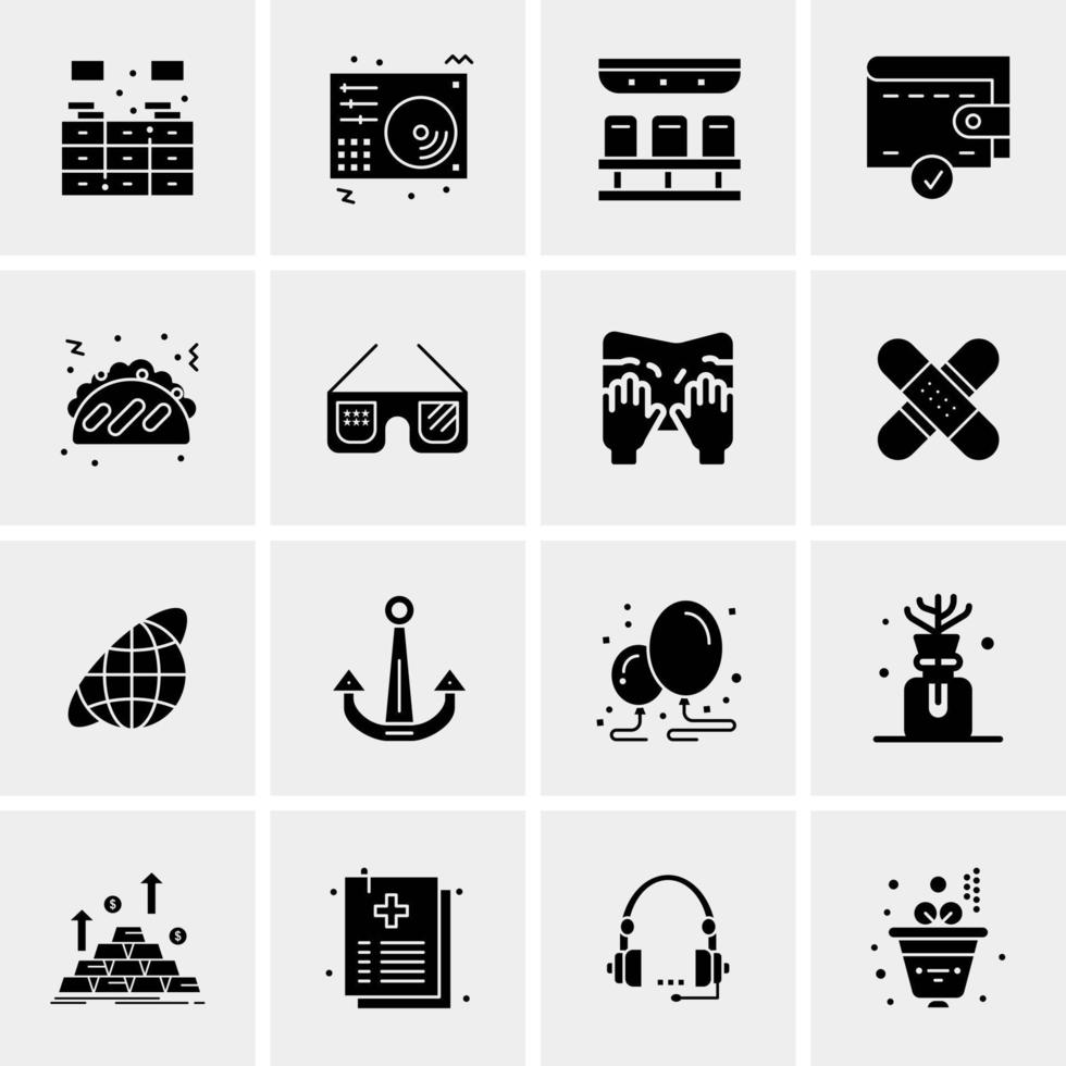 16 Universal Business Icons Vector Creative Icon Illustration to use in web and Mobile Related project