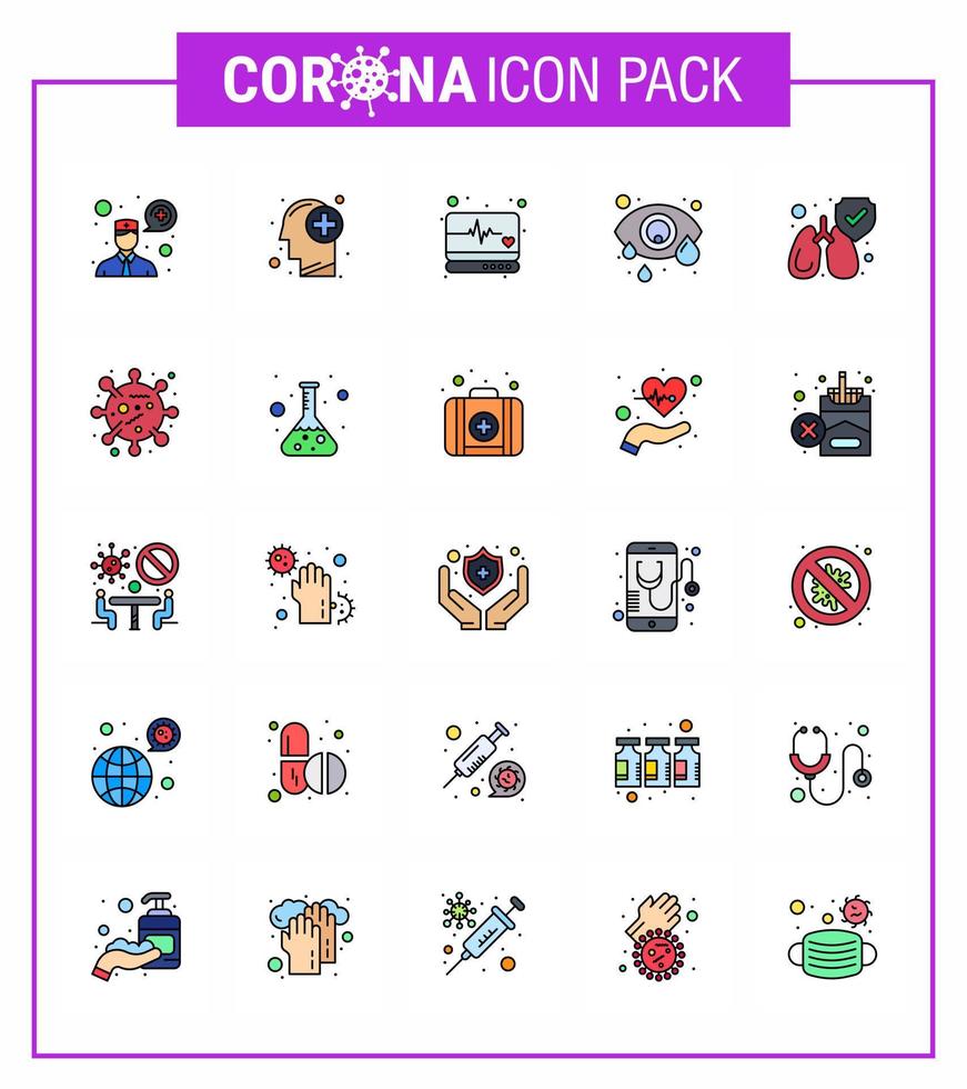 Coronavirus Prevention 25 icon Set Blue clean protect medical human eye eye viral coronavirus 2019nov disease Vector Design Elements