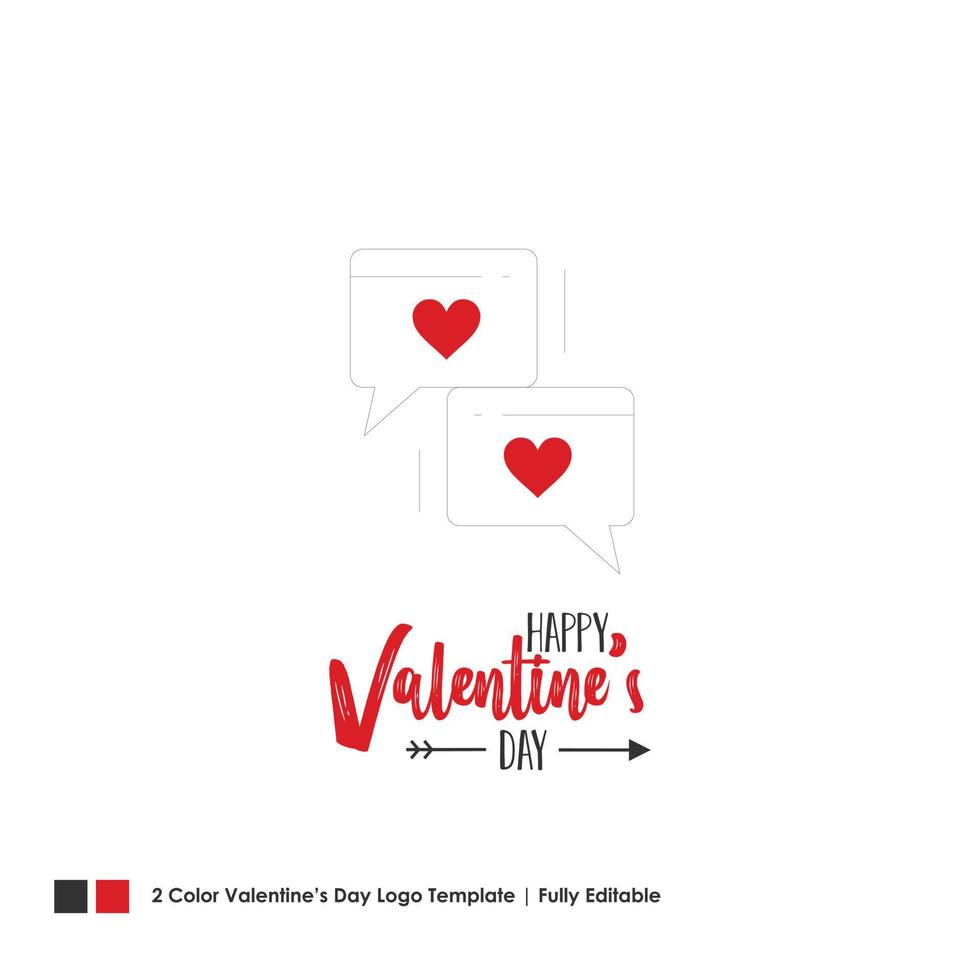 Happy Valentines Day Card Vector Lettering Background