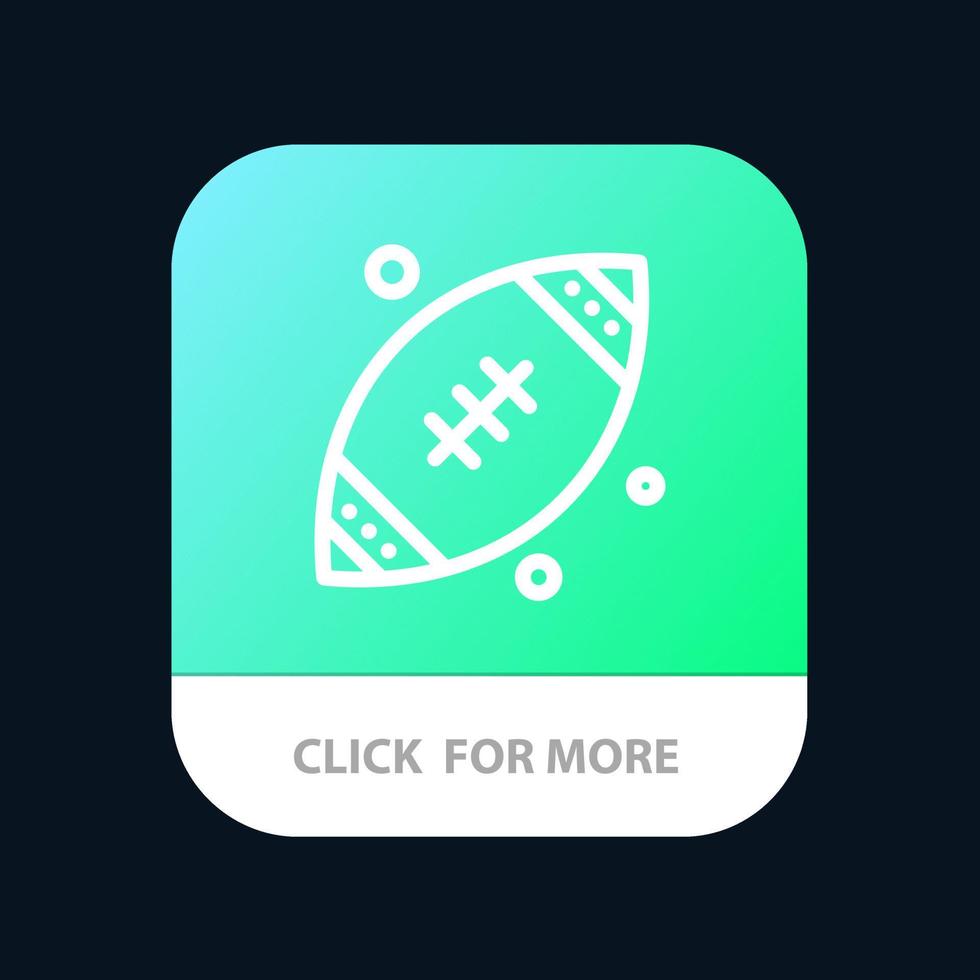 Ball Rugby Sports Ireland Mobile App Button Android and IOS Line Version vector