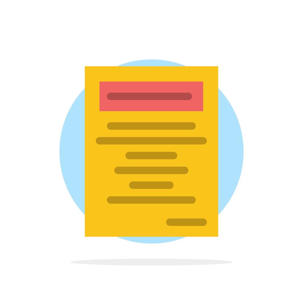 Book Education Study Abstract Circle Background Flat color Icon vector