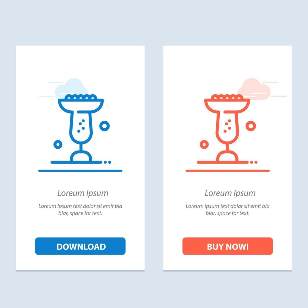 Bowl Food Eat Madrigal  Blue and Red Download and Buy Now web Widget Card Template vector