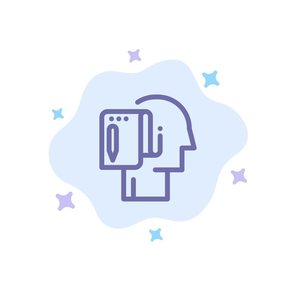 Begin Start From Scratch List Note Start Blue Icon on Abstract Cloud Background vector