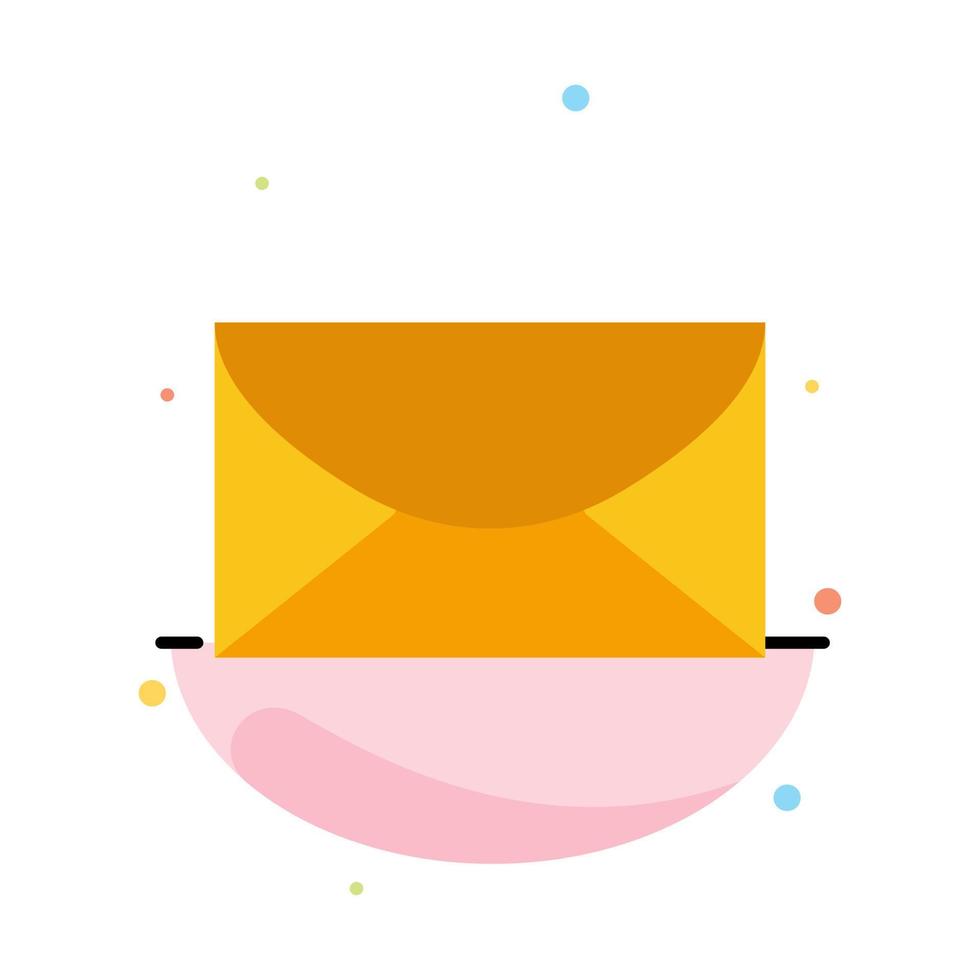 plantilla de icono de color plano abstracto global de mensaje de correo electrónico vector