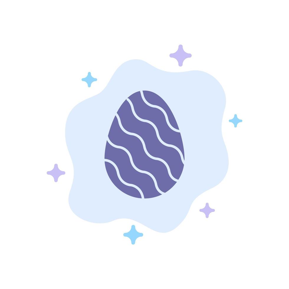 Egg Easter Nature Spring Blue Icon on Abstract Cloud Background vector