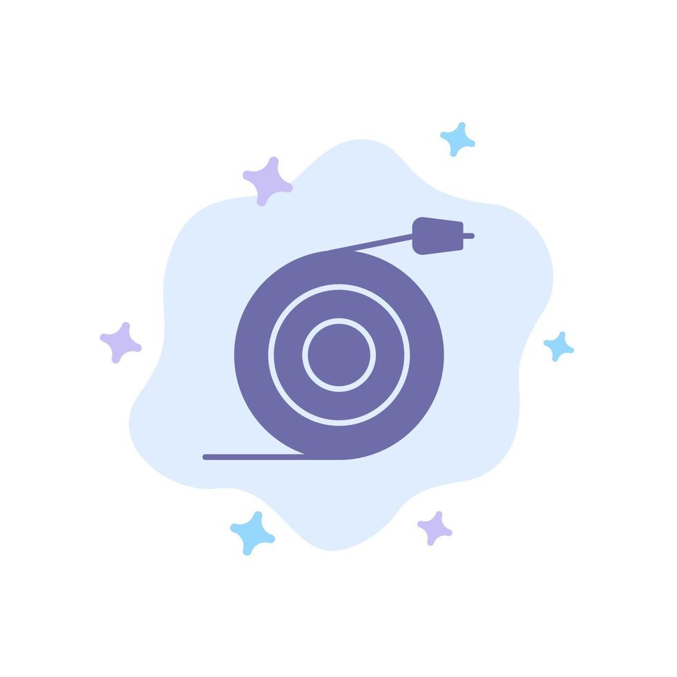 Curved Flow Pipe Water Blue Icon on Abstract Cloud Background vector
