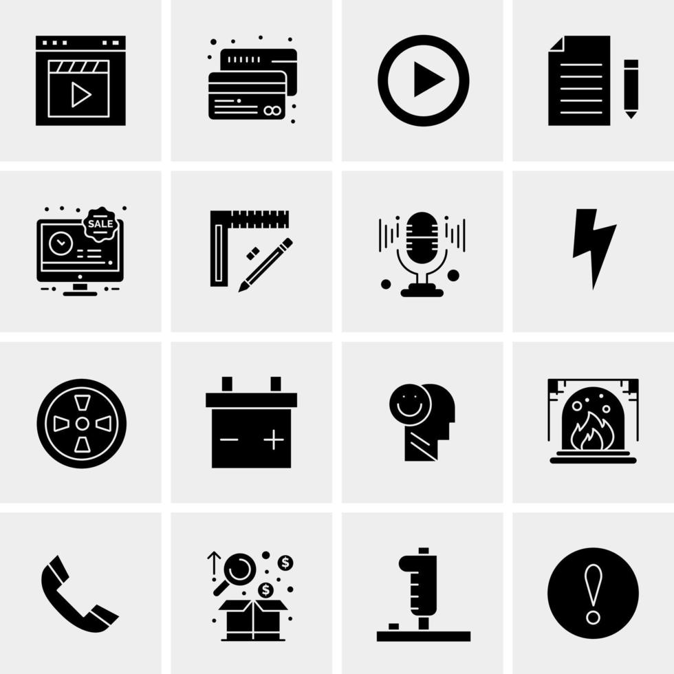 16 Universal Business Icons Vector Creative Icon Illustration to use in web and Mobile Related project